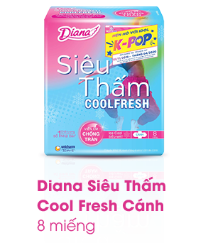 Diana Siêu Thấm Cool Fresh Cánh 8 miếng