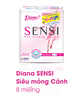 Diana SENSI Siêu mỏng Cánh 8 miếng